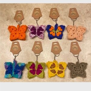Set of 8 NWT 3D Butterfly Keychains